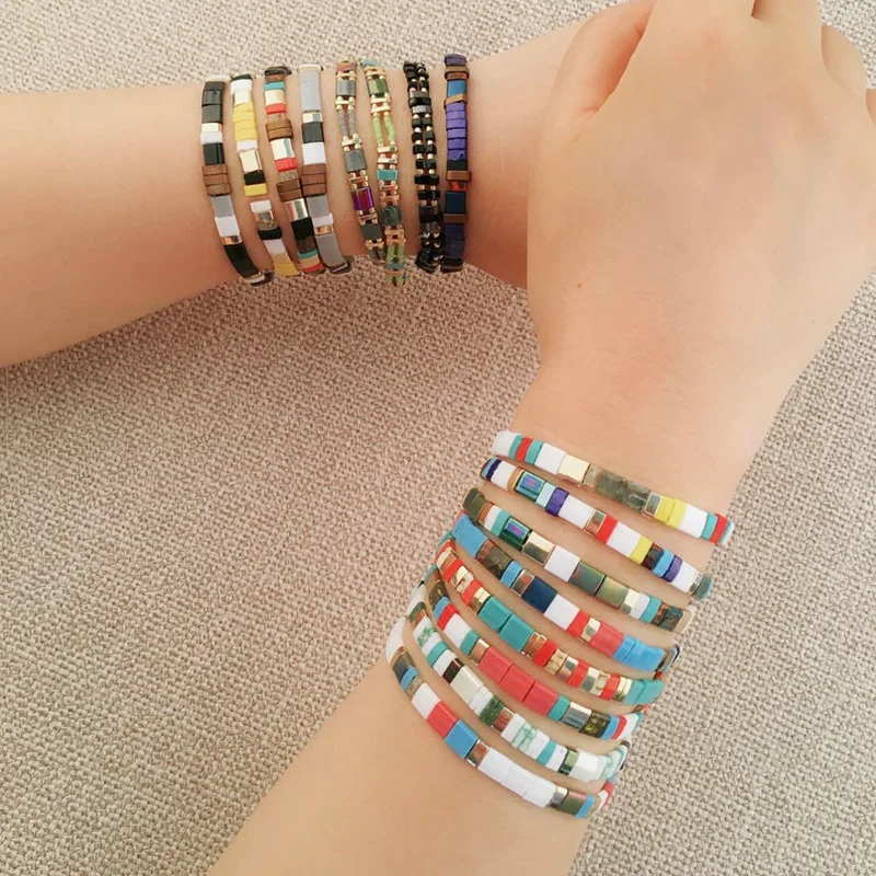 Boho MIYUKI bracciali per donna moda multicolore TIla perline braccialetto gioielli etnici Femme Bijoux Pulseras bracciale nuovo regalo