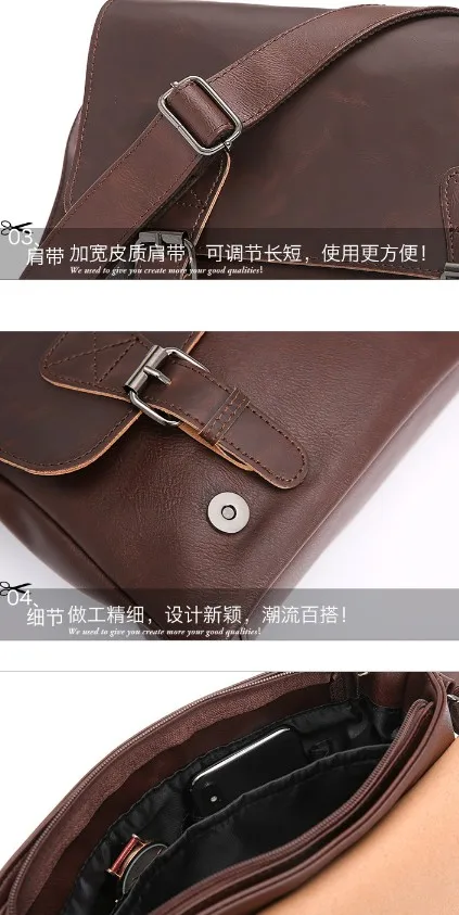 fashion  versatile Vintage postman Bag Shoulder Bag  messenger bag men ol business bag satchels bag