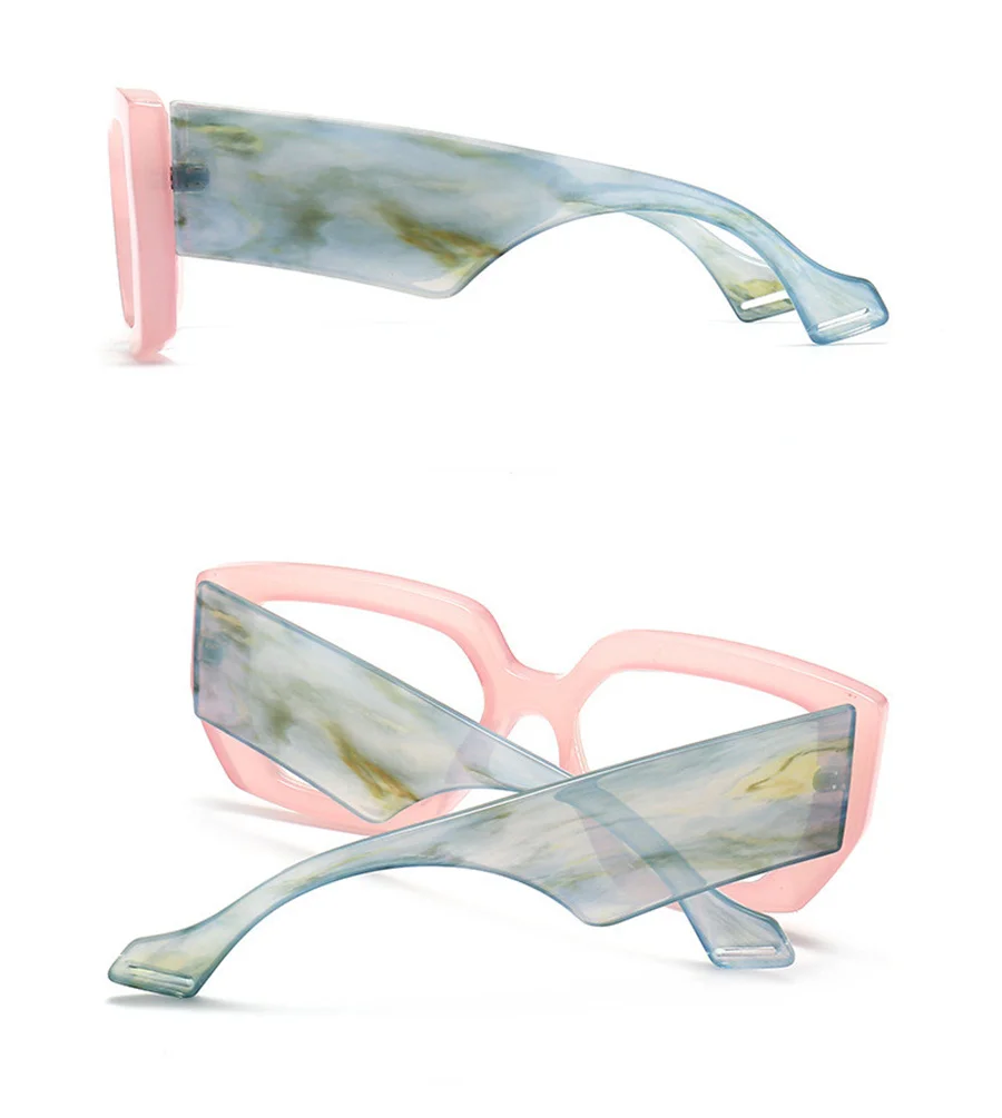 Neue Fashion Square Frauen Brille Rahmen Luxus Klar Anti-Blu-Ray Frühling Scharnier Breite Beine Brillen Männer Optische Polygon rahmen – Detail 12
