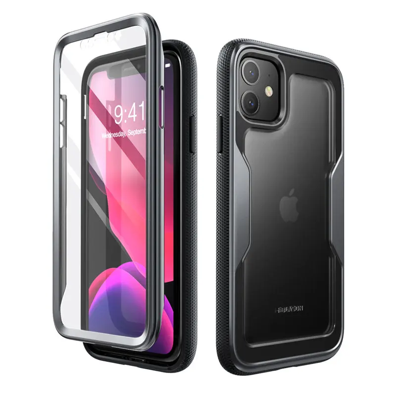 For iPhone 11 6.1 Case (2019 Release) I-BLASON Magma Full Body Bumper Heavy Duty Protection Case with Built-in Screen Protector