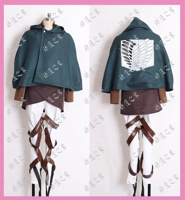 Attack on Titan Cosplay Shingeki no Kyojin Suit Recon Corps  Adult Halloween Party Outfit Suspenders Ackerman Uniform Costume