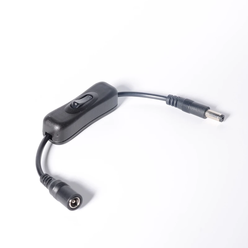 Inline Switch On Off with Female Male Power Cable 5.5x2.5mm 5.5x2.1mm DC Connector Jack Wire Switch 5V 12V 24V for CCTV LED