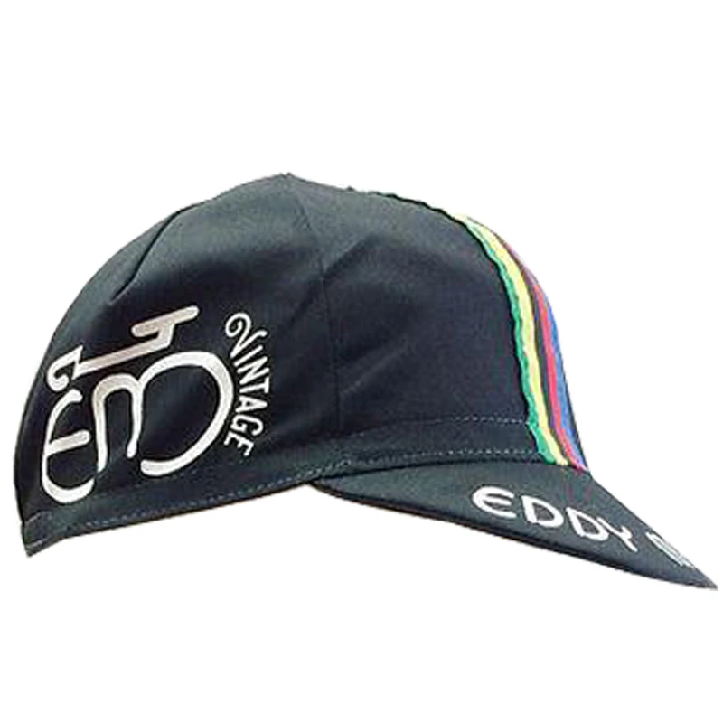 Vintage Eddy Merckx Cycling Cap White/Black Bike Hat One Size Fits Most