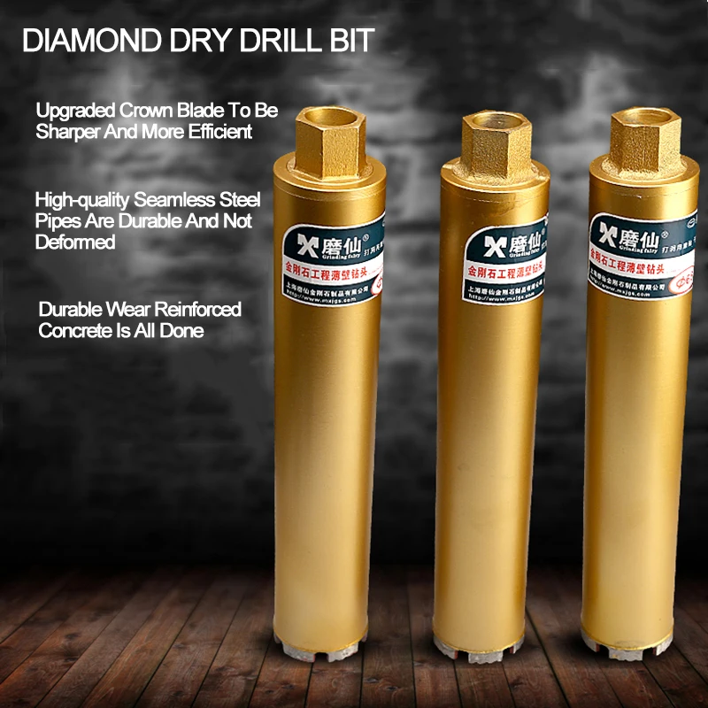 MX Diamond Dry Water Drill Bit Thickened Crown Type Cutter Head For Marble Concrete Drilling And Coring Diamond Water Drill Bits