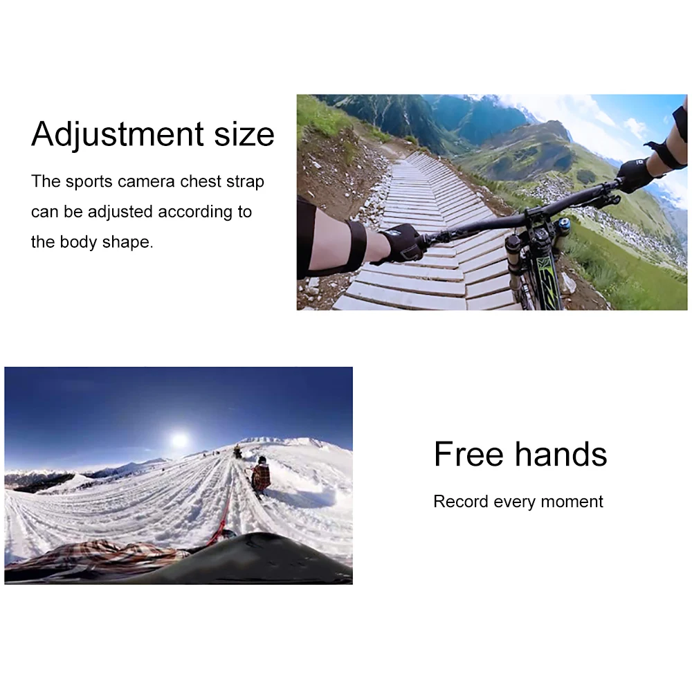 Ruigpro قابل للتعديل تسخير الصدر حزام جبل ل DJI osmo عمل كاميرا Gopro بطل 10 9 8 7 6 5 4 شاومي يي 4K ملحق