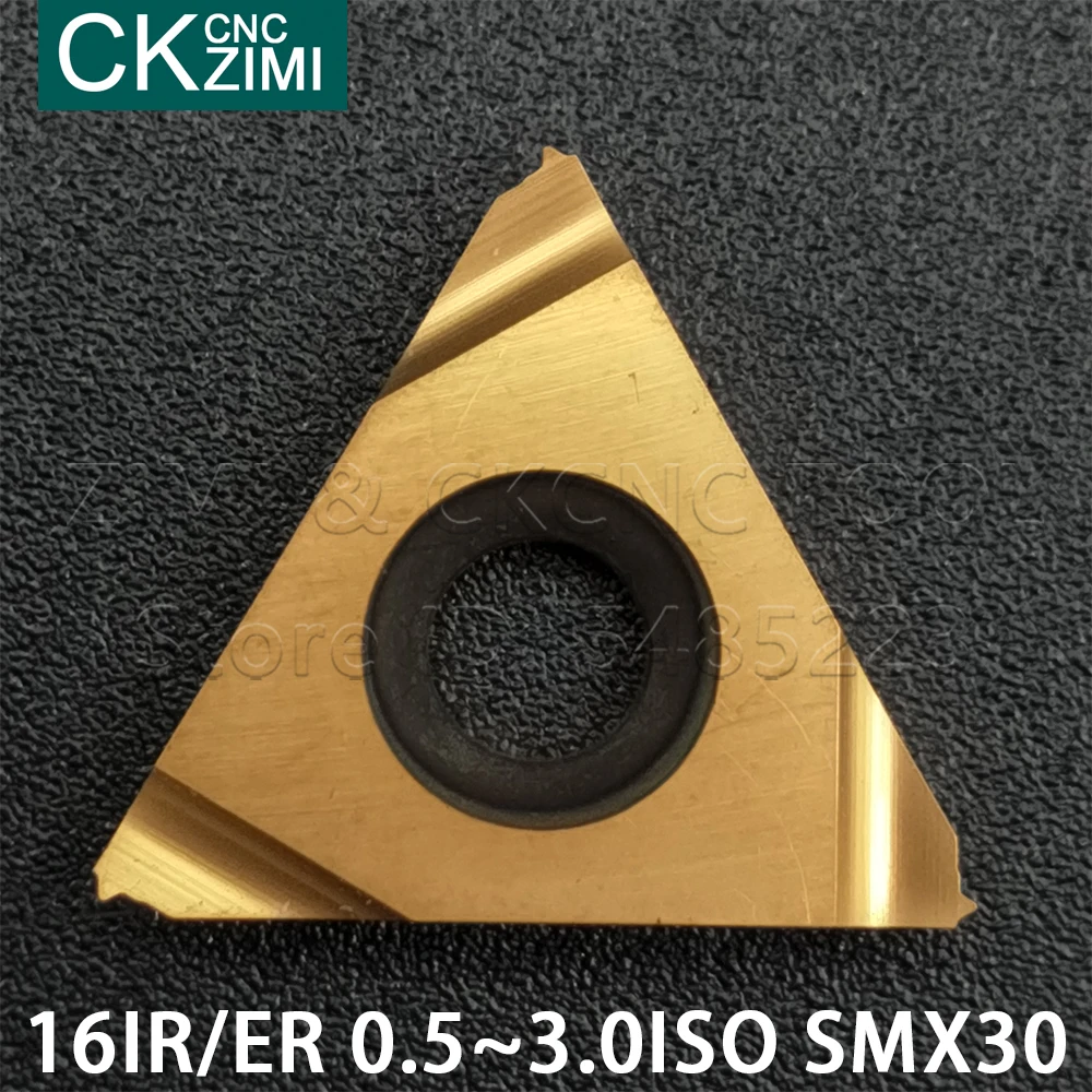 16IR 16ER 0.5 0.75 1.0 1.25 1.5 1.75 2.0 2.5 3.0 ISO SMX30 Internal Benang Eksternal Turning Alat Bubut Cutter alat CNC Carbide