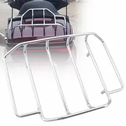Motorcycle Chrome Tour Pack Luggage Rack For Harley Touring Road King Chopped Razor Pak Carrier Lids 1984-2019