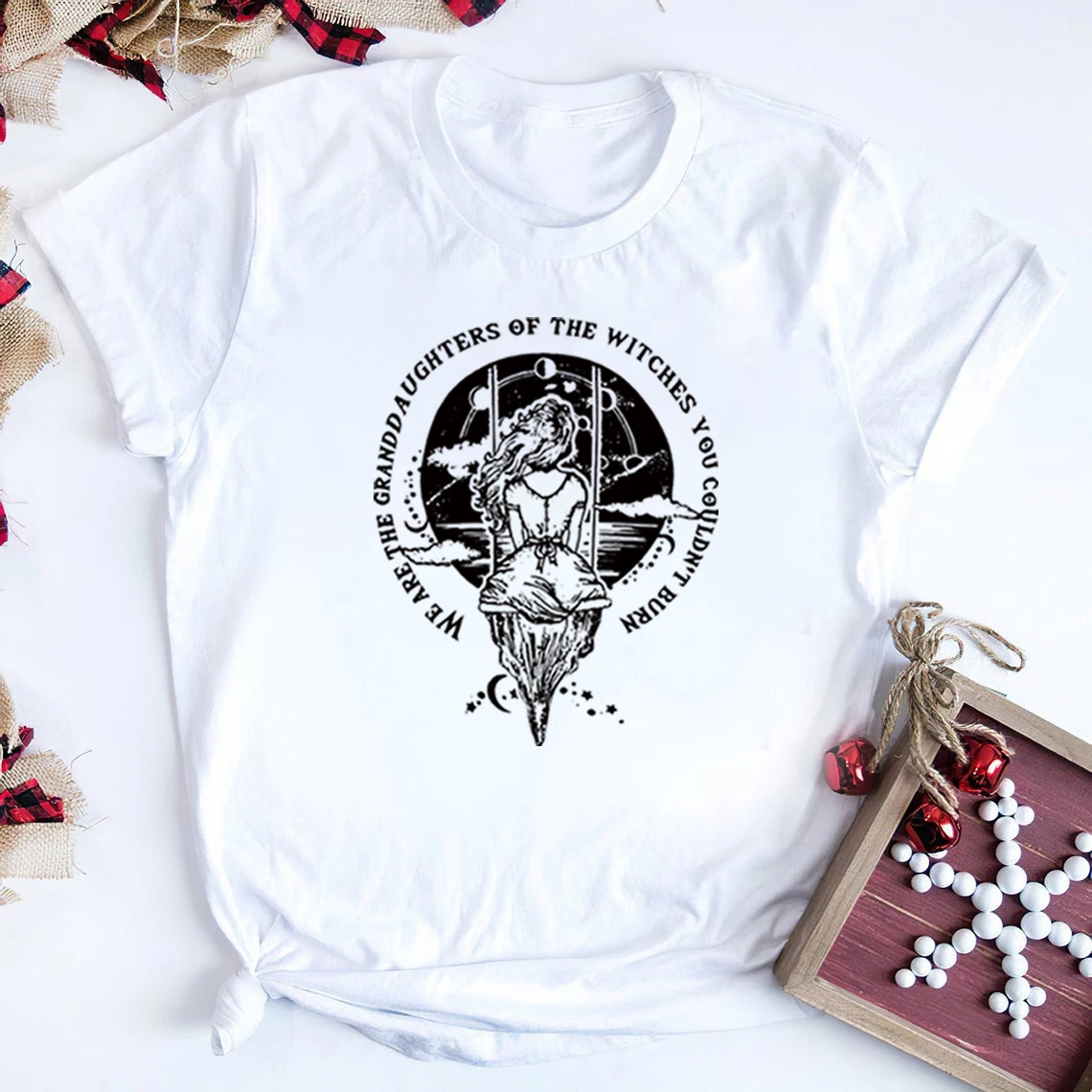 Mal méchant nous sommes les petites-filles des sorcières que vous ne pouvait pas brûler chemise t-shirt féministe chemise de sorcière Salem sorcière haut d'halloween