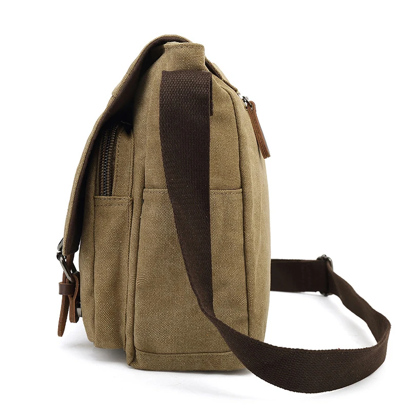 Męska płócienna torba listonoszka Vintage marka Business Casual torba podróżna na ramię torby Crossbody dla mężczyzn 2020 Bolso Hombre Retro — zdjęcie 4