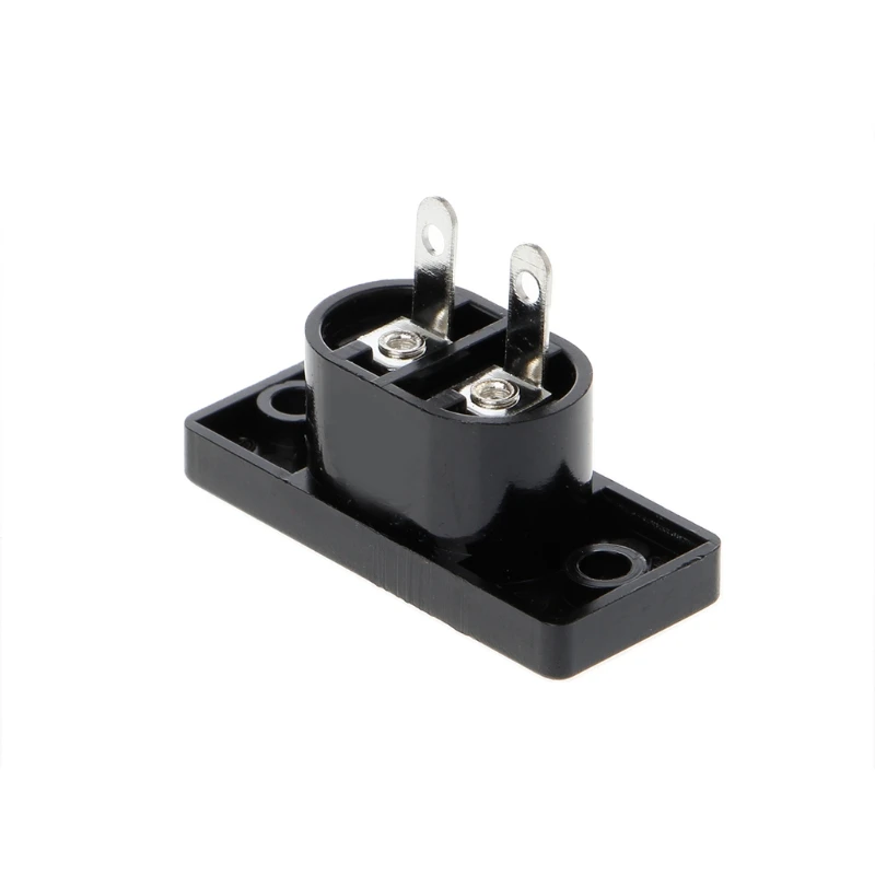 5 Pcs/1 Set IEC320 C8 Power Plug Black 2 Terminal Plug Power AC Input Socket 250 V 2.5A Hot Electrical Equipment