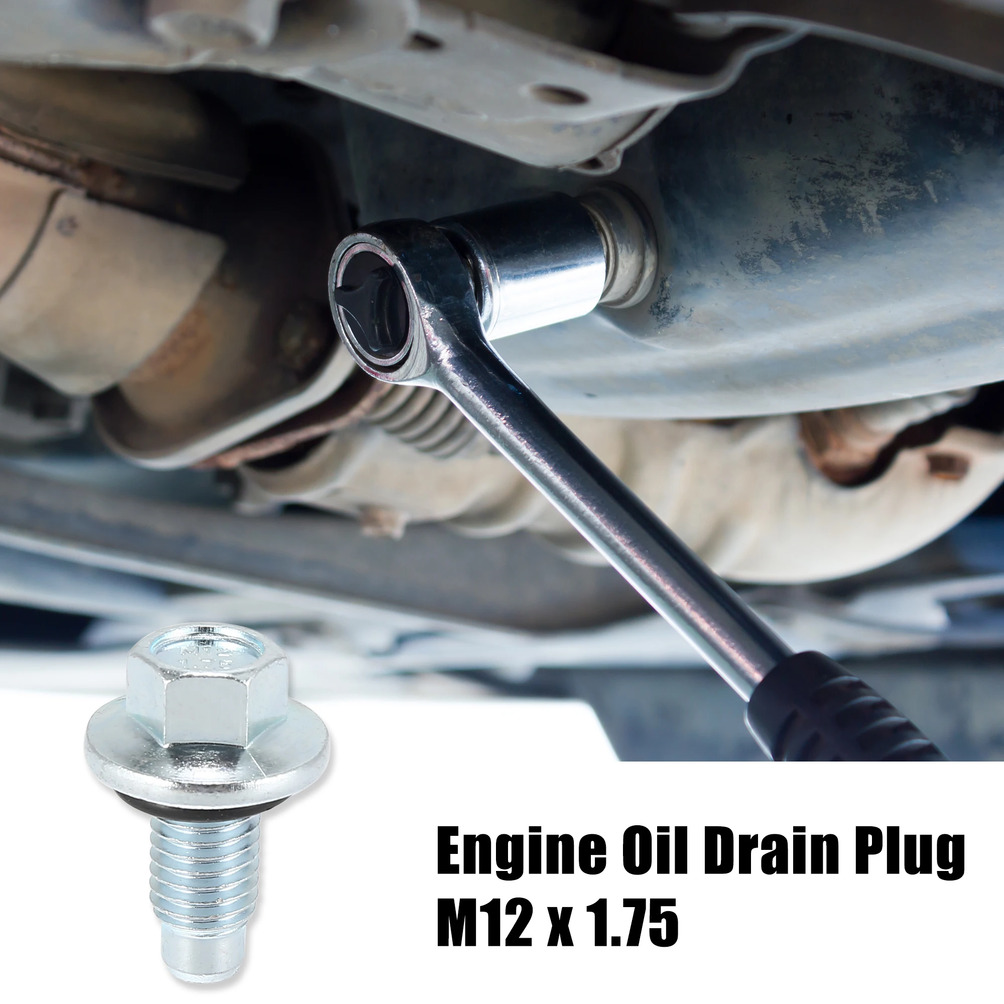 Bouchon De Vidange Magnétique M12x1,75 Avec 5 Joints – En Aluminium Aimanté, Pour Voiture, Moto, Bateau – Compatible Chevy, Ford, Etc. - 6