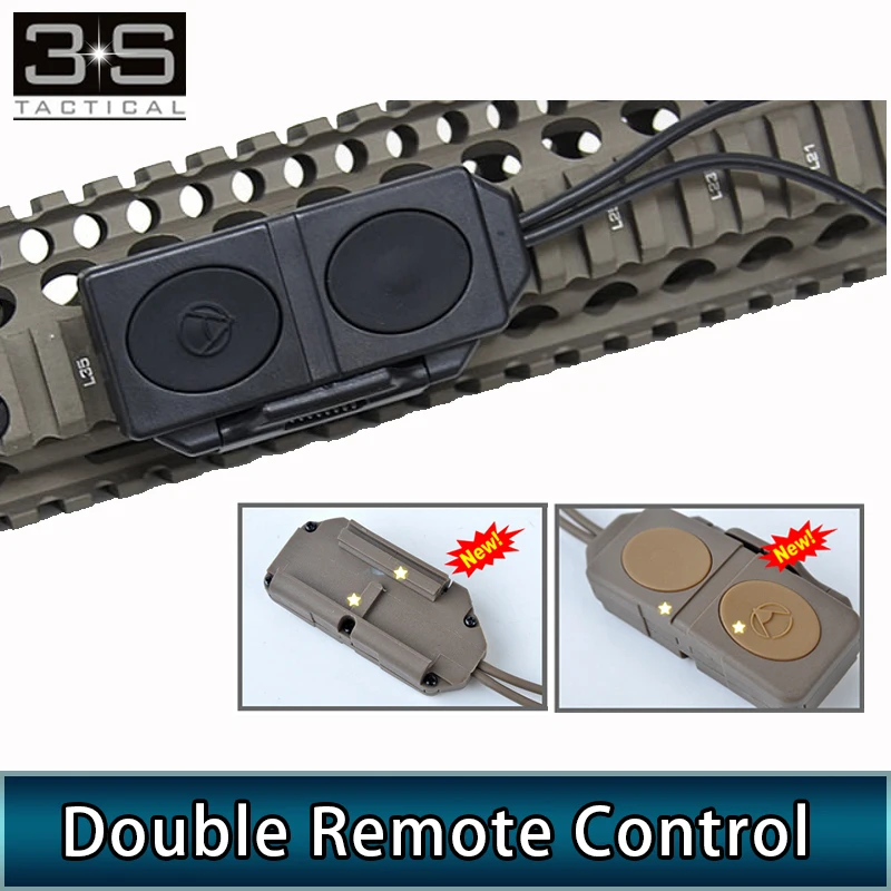 Tactical Airsoft Dual Remote Control Switch Pressure For Light Airsoft anpeq  peq15 airsoft  PEQ-16A PEQ M3X Dbal-d2 Dbal-a2