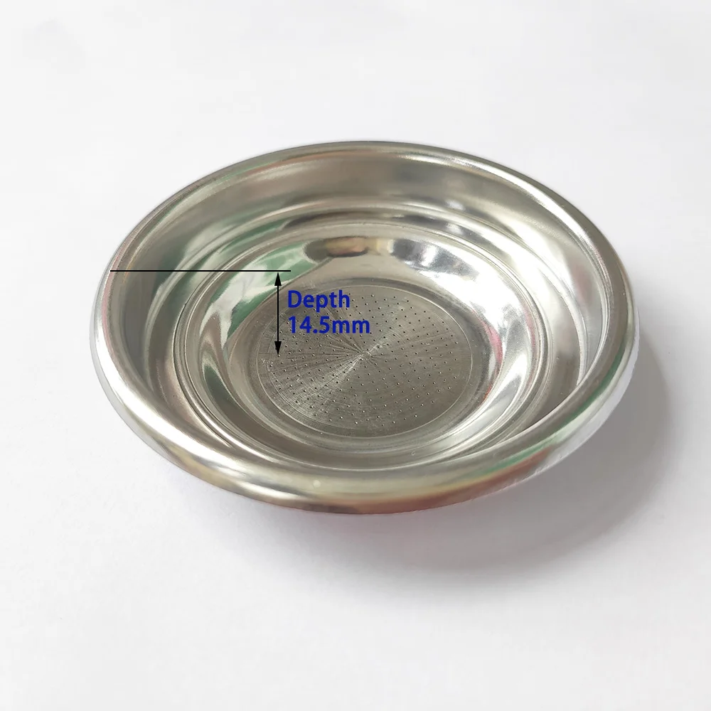 58mm Single-Cup Coffee Machine Non-Pressurized Filter Basket for Household Coffee Maker Accessories Stainless Steel Powder Bowl