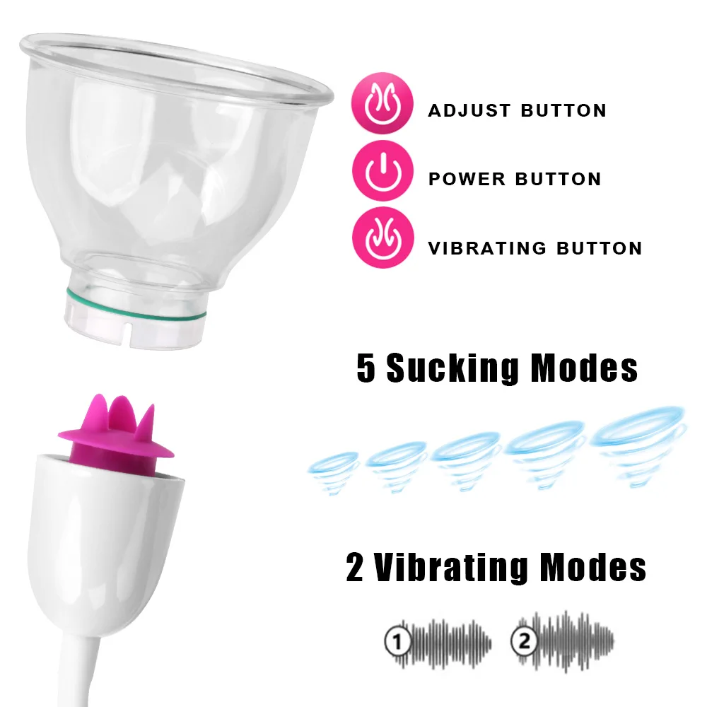 Two Vaginal Breast Pump Electric Sucking Vibrators For Women Nipple Sucker Clitoris Licks Suction Sex Toys Female Masturbator