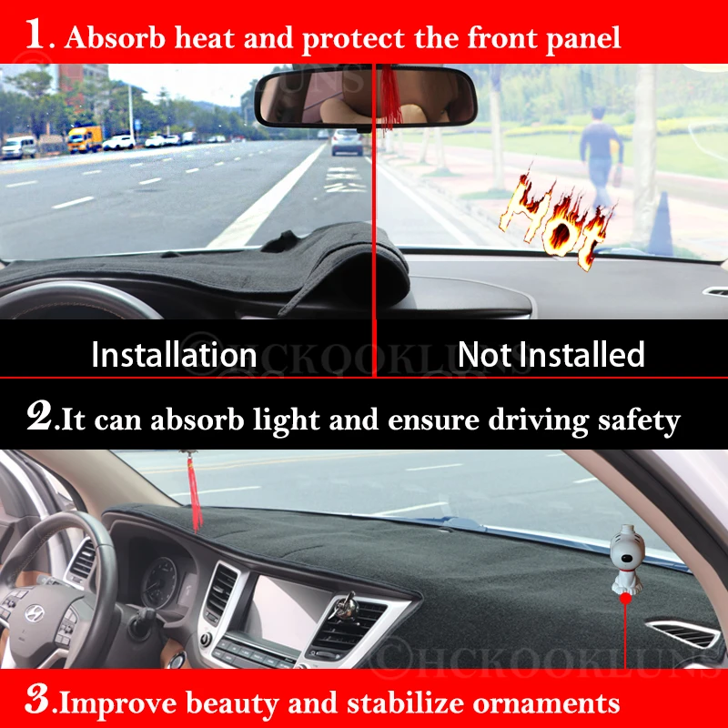 Dashboard Cover Protective Pad for Kia Carens 2007 2008 2009 2010 2011 2012 UN Car Accessories Dash Board Sunshade Carpet