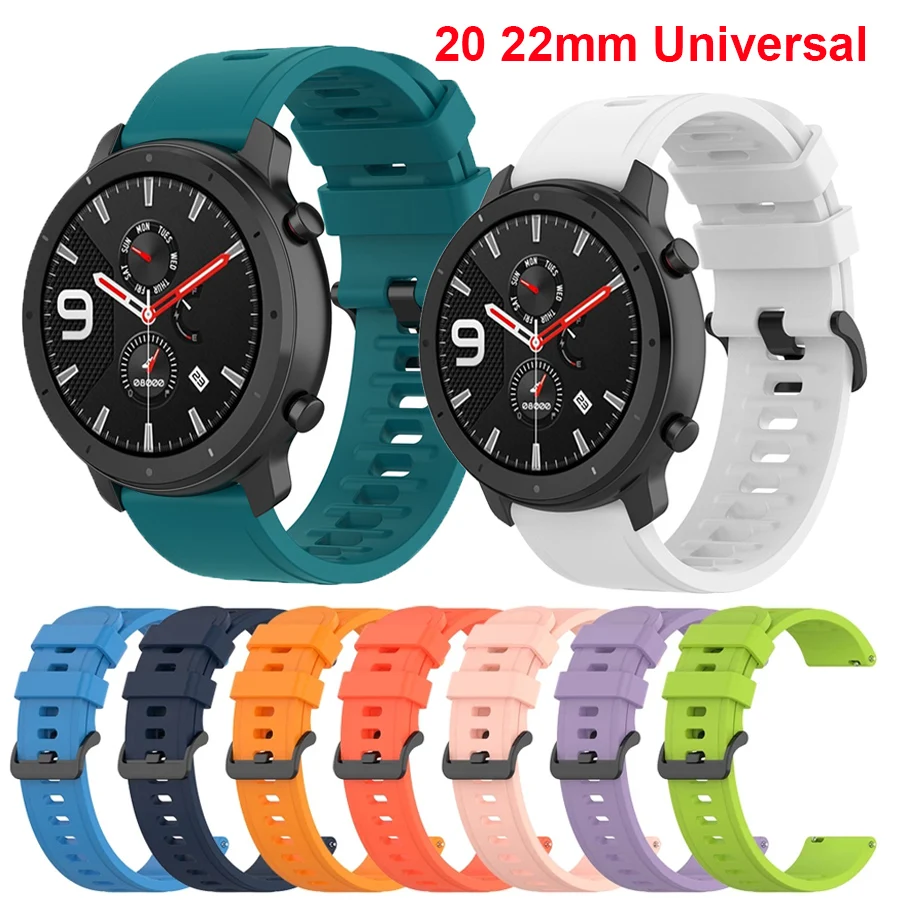 For Huawei Watch GT 2 Pro Silicone Straps For Huawei Watch GT 2 46mm 42mm Band For Huami AMAZFIT GTR 42M 47MM Watchband Bracelet