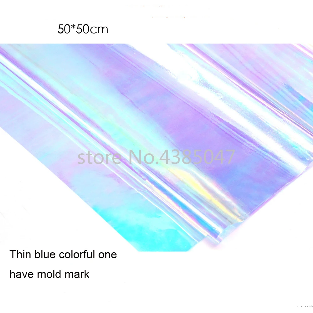 1PC Laser Film DIY Craft Nail Art Decals Supplies Handmade Holographic Foil Resin Jewelry Stuff Transparent Stickers Paper