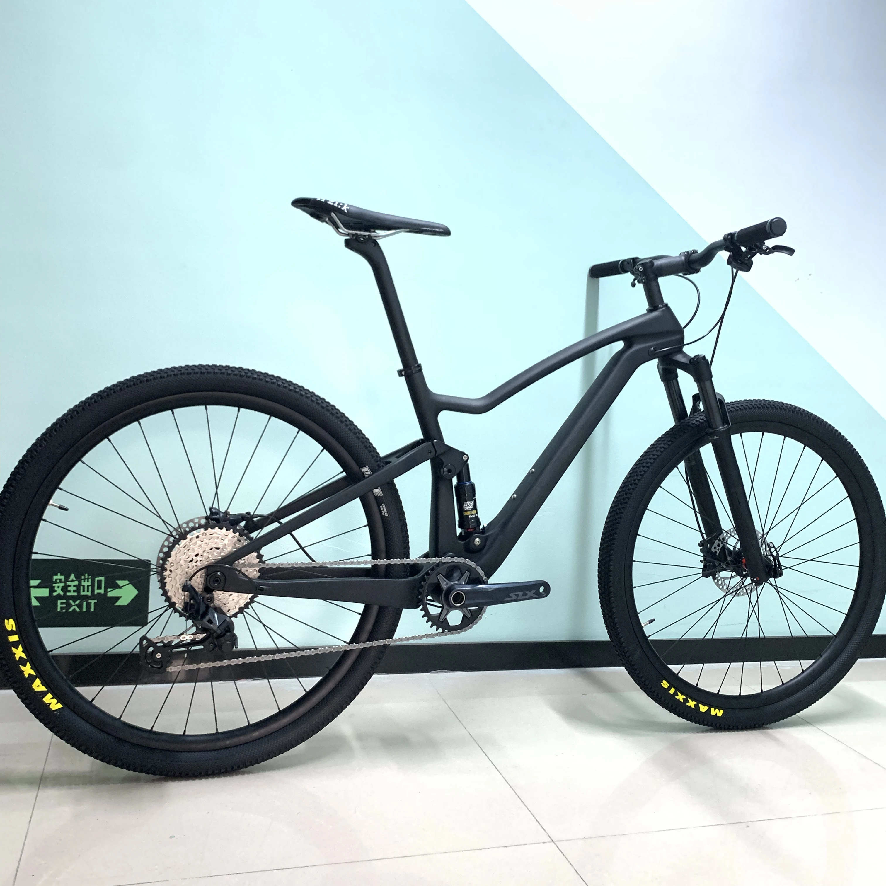 29er Full suspension Carbon Mountian Bike with slx 12speed size 15.5/17.5/19 inch Disc Brake Racing carbon mtb bike