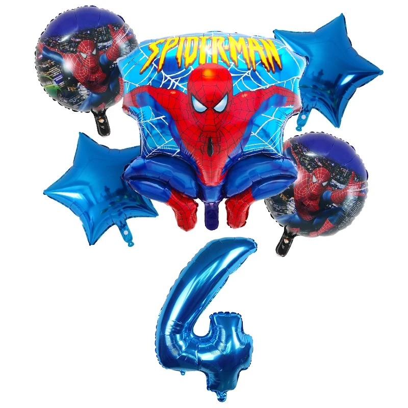 Spider Superhero man palloncini Foil Air Globos Avengers kids 1 2 3 4 5 anni decorazione per feste di compleanno Baby Shower giocattolo per bambini