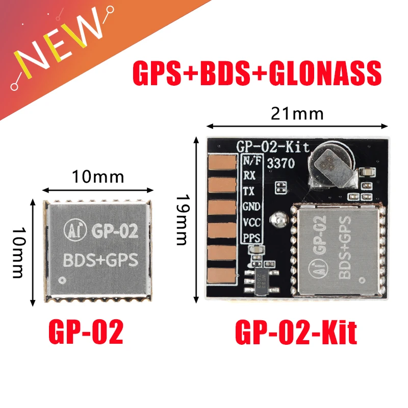 GPS+BDS+GLONASS dual mode ATGM336H GPS timing module GP-02 Satellite Positioning Navigation Receiver SOC Module