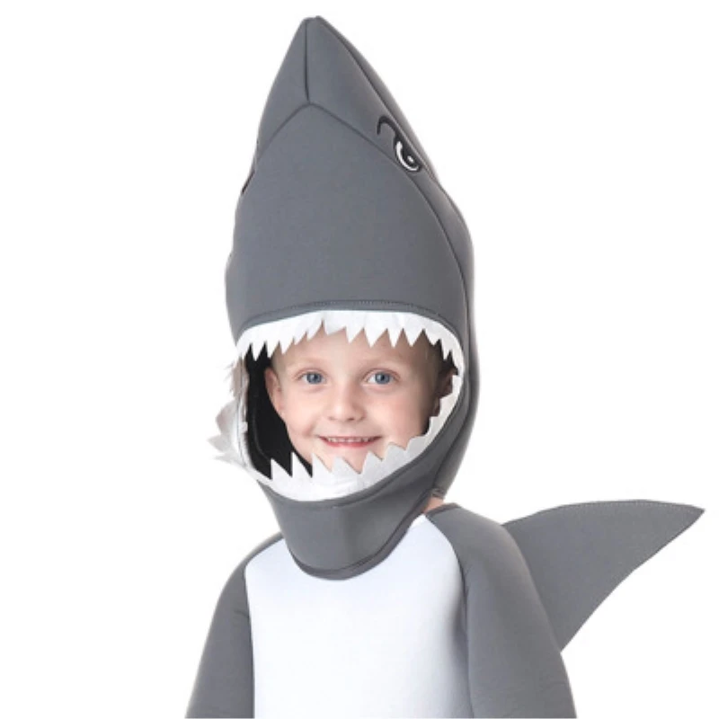 Fashion Kids Jumpsuit Cosplay Costume Shark Stage Clothing Fancy Dress Halloween Christmas Props