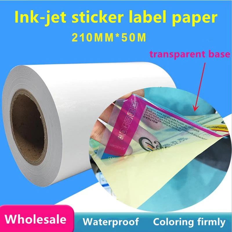 A4 Roll size Custom Logo Stickers Waterproof Adhesive Ink-jet Sticker Label Paper Suitable For Laser, Needle,Inkjet Printers