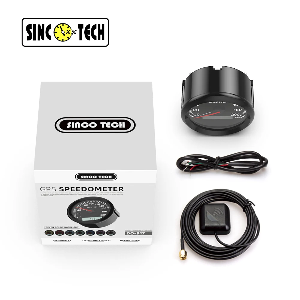 SINCOTECH DO917 Speedometers GPS Compass 85 mm 7 color backlight