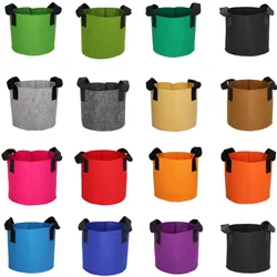 Garden Grow Bag 10 Sizes 15 ColorsHandles Indoor Outdoor Fabric Aeration Plant Pot Container Flower Vegetable Pouch