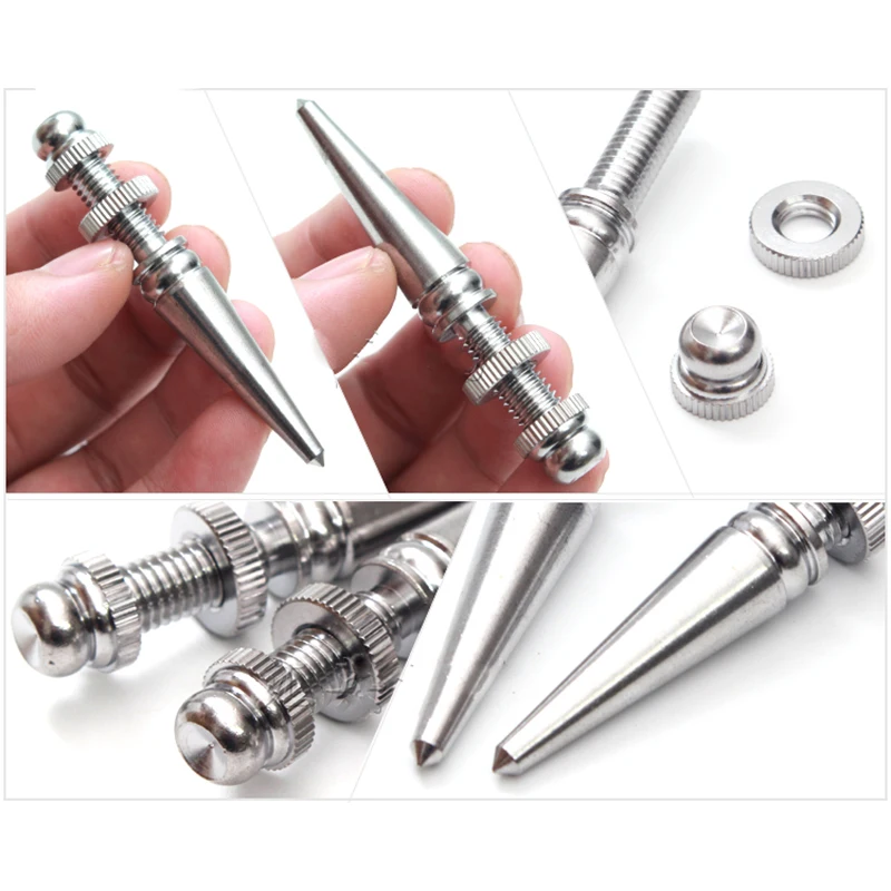 伸縮性のあるスパイクが付いたアクリルスピーカー,高張力鋼のスパイクが付いた4つのスパイクホルダー