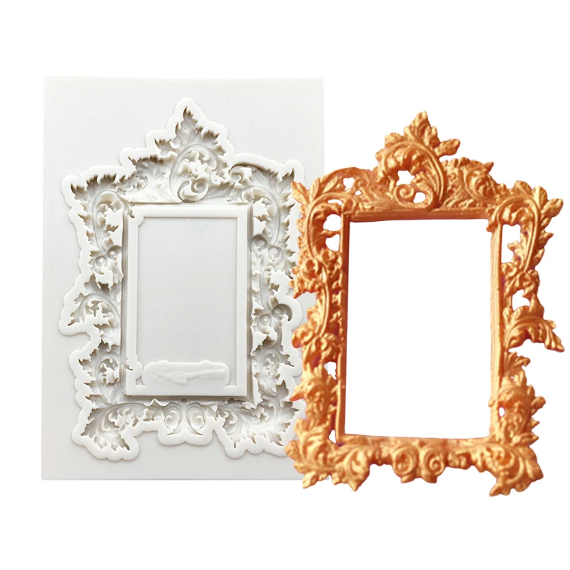 Photo Frame Silicone Mold Sugarcraft Cupcake Baking Mold Fondant Cake Decorating Tools
