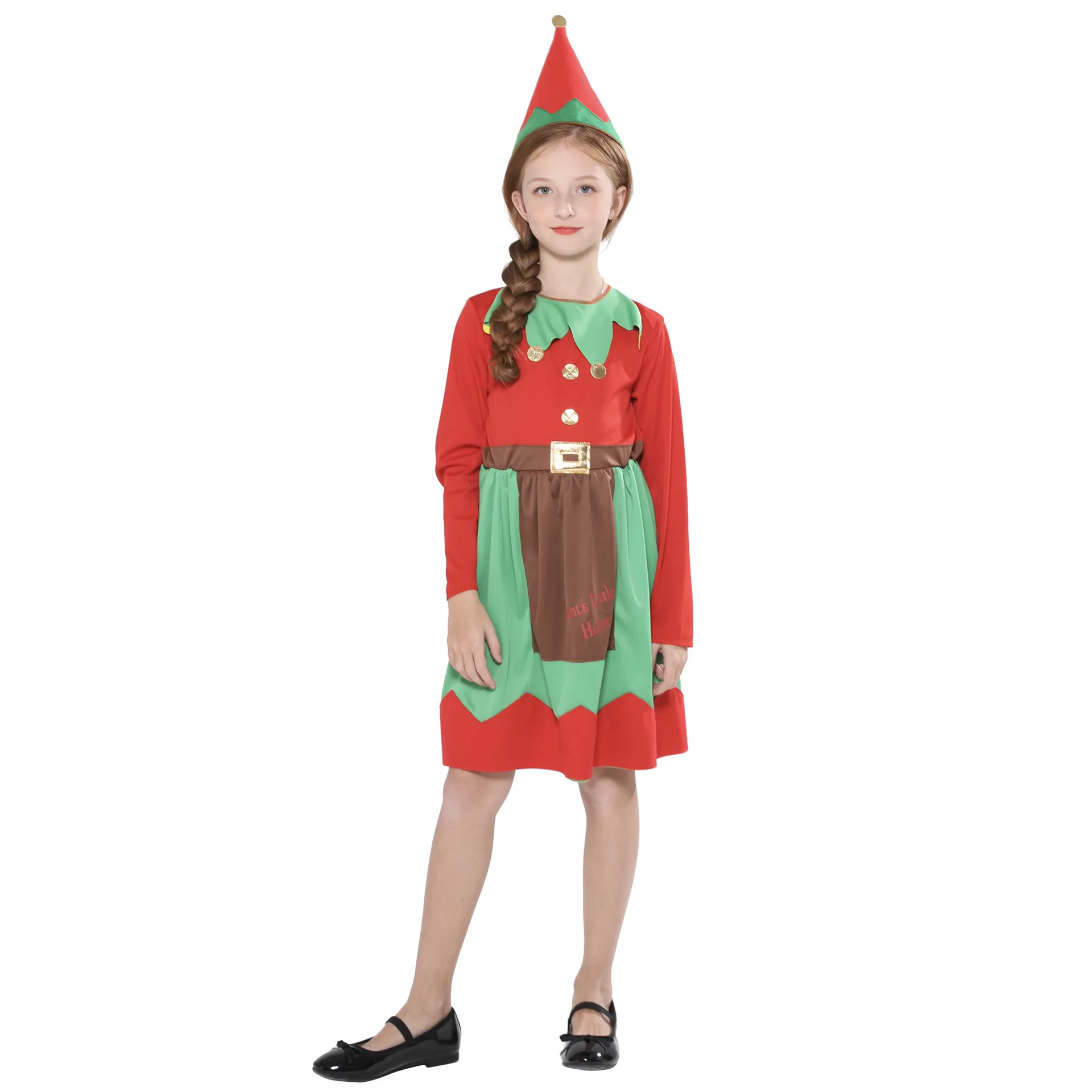 Trajes de elfo para niños, traje de fiesta familiar, regalo de Navidad