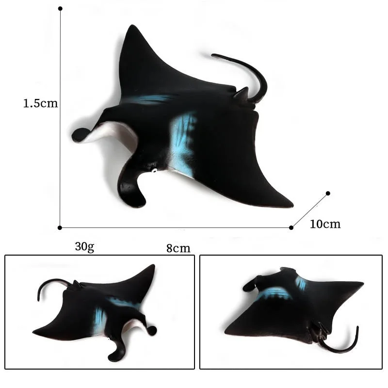 Hot Sale Simulation Ocean Animal Manta Ray Model Action Figures Collection Miniature Cognition Educational Toy For Children Gift