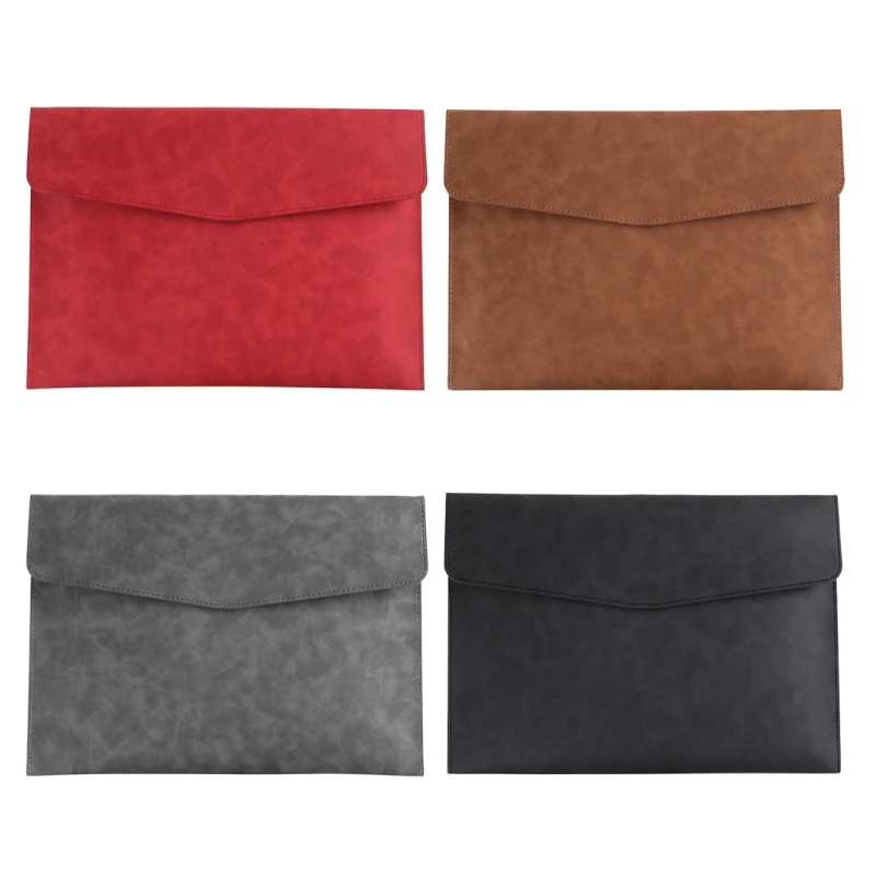 

Leather Document Bag Lightweight Hand Bag with Lock Multiple Colors