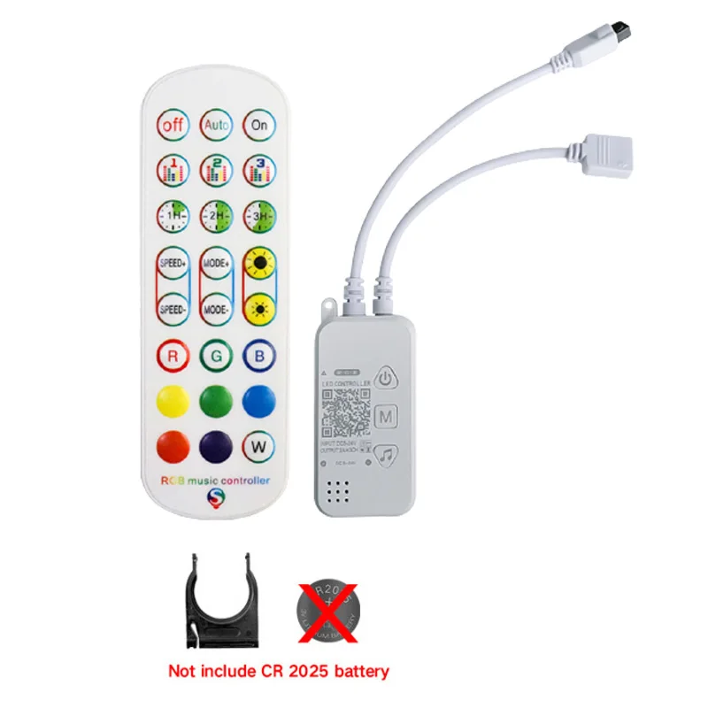 LED Strip Light New Music Reception Control RGB 5050 Colorful Strip Tape Bluetooth 24keys for Hoom Decor Bar Party Ambient Light