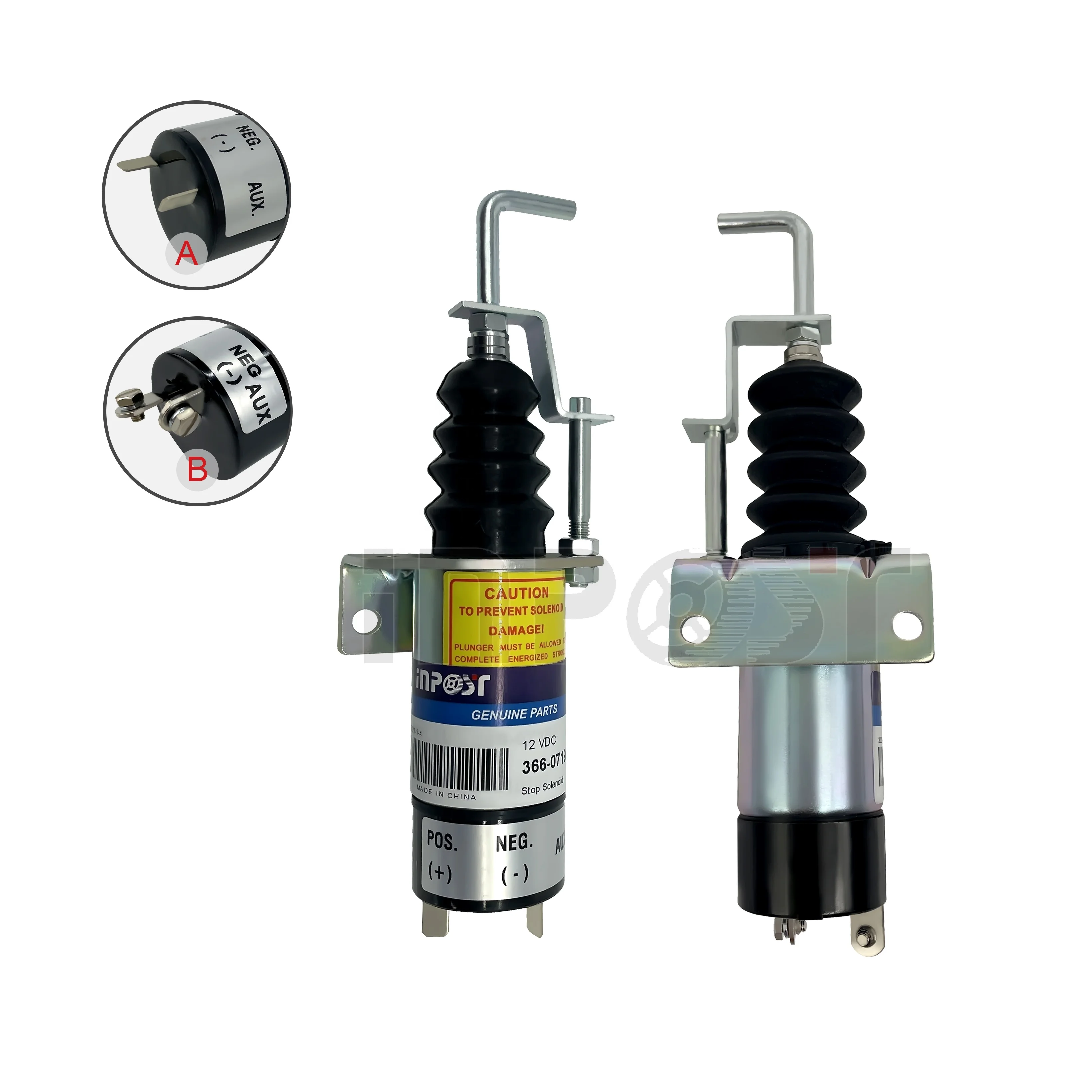 

12V 24V machinery engine parts push pull solenoid 1502-12 For Lister Petter diesel engine 36607198 36607197 stop solenoid