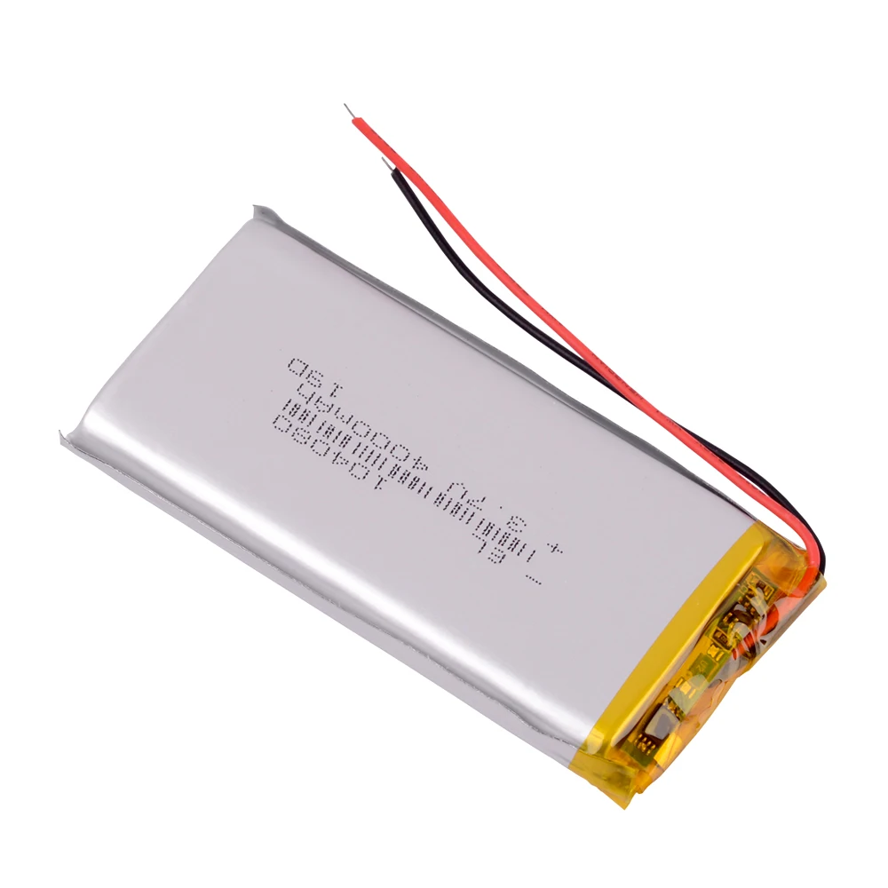 خلايا بطارية ليثيوم بوليمر قابلة لإعادة الشحن ، 3.7 فولت ، 4000 مللي أمبير ، 104080 ، لـ colorfly c10 ، للكتب الإلكترونية ، بنك الطاقة ، الكمبيوتر اللوحي ، DVD على