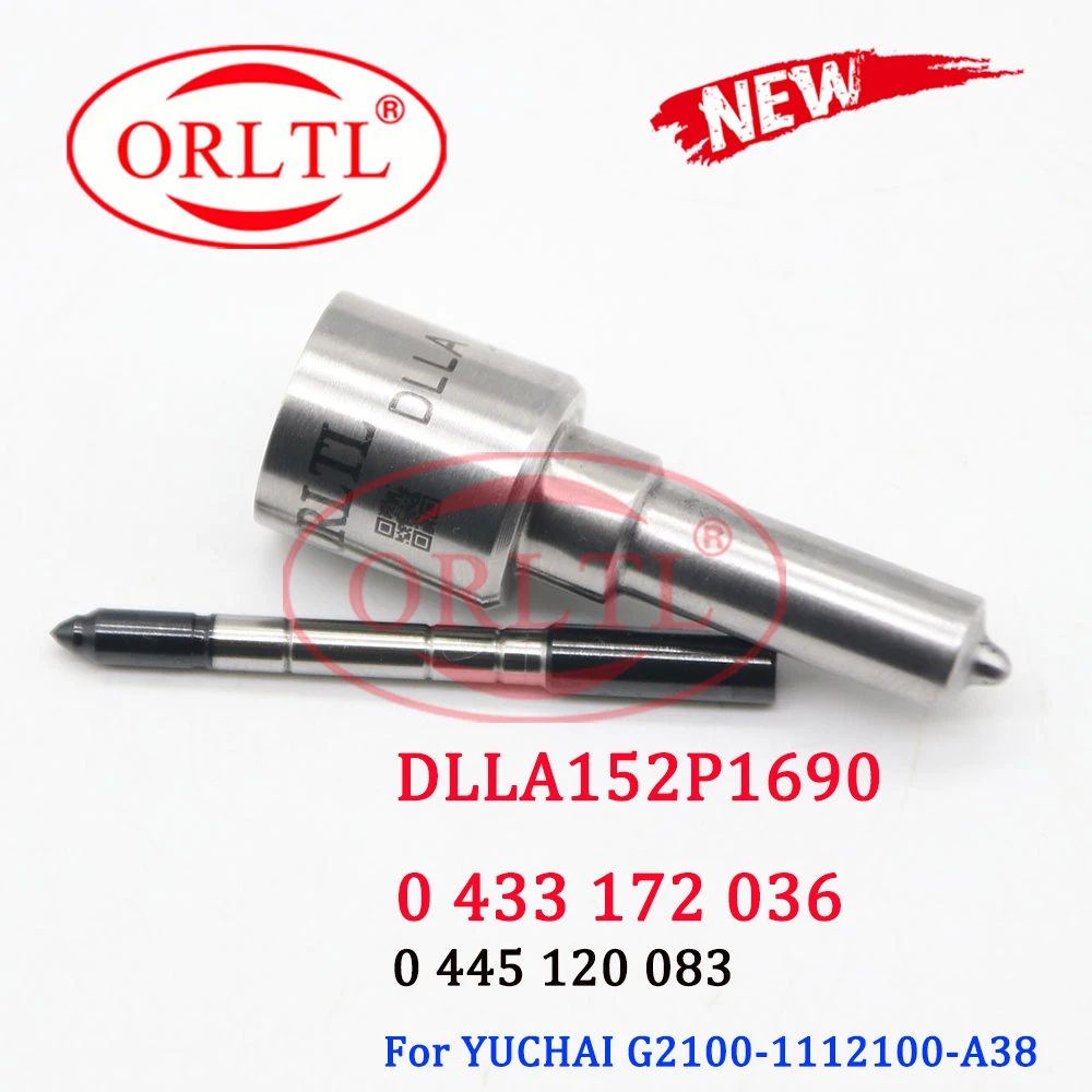 4 PCS ORLTL 0445120083 Diesel Injector Nozzle DLLA152P1690 0433172036 Fuel 152P1690 Injection Nozzle FOR King Long Yuchai YC4G