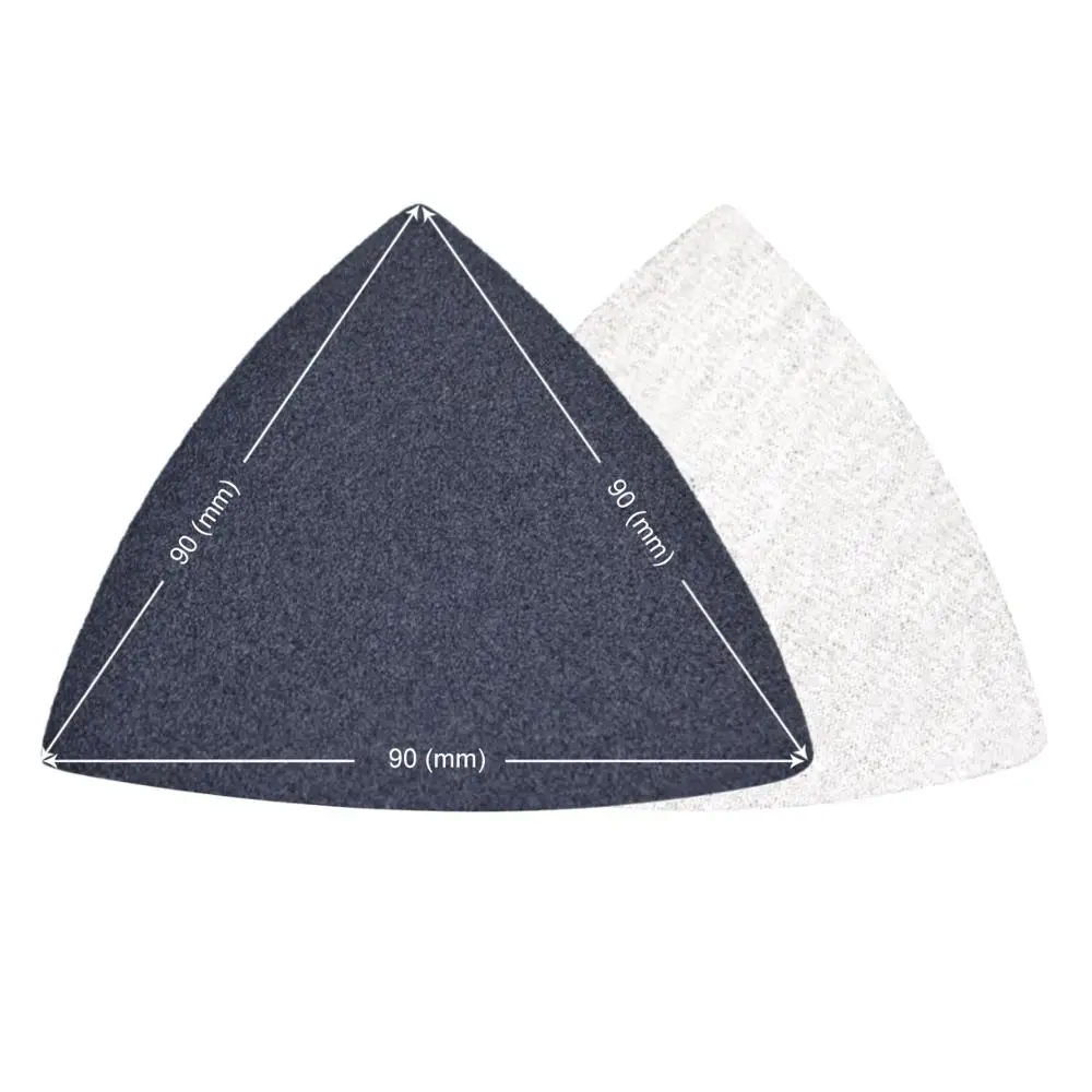 POLIWELL 10PCS 3-1/2 Inch Grit 60/80/100/1200/240/400 Sanding Sheet Silicon Carbide Triangular Flocking Sandpaper Wood Grinding