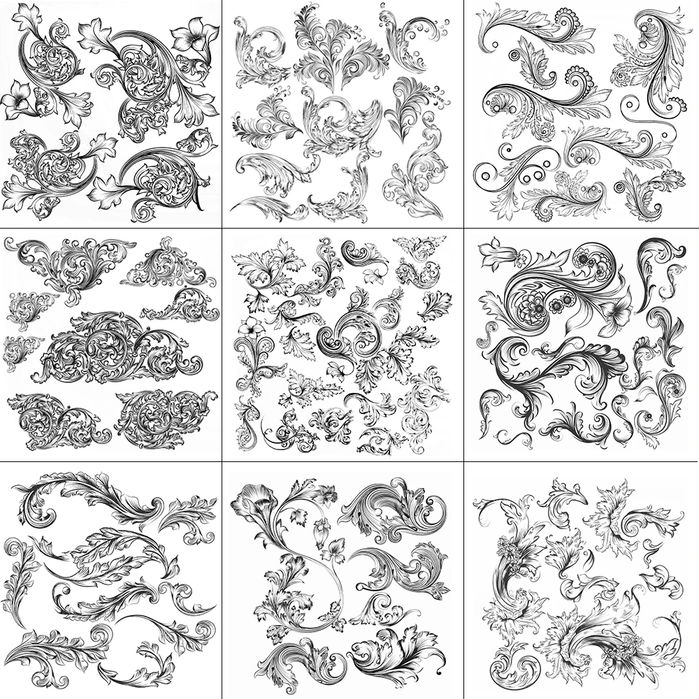 Vintage Baroque Court Style Clear Stamps New 2021 Rubber Silicone Seal for DIY Scrapbooking Card Making Album Decoroation Crafts