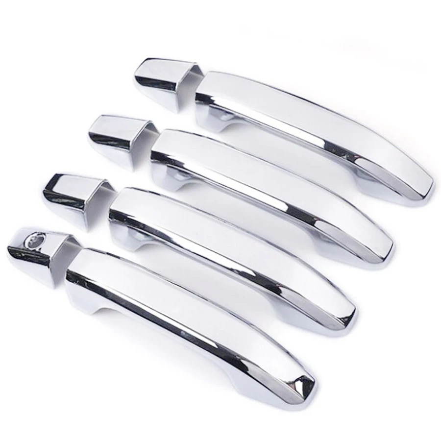 8Pcs Chrome Car Side Door Handle Cover Trim Fit For Chevy Tahoe Suburban Yukon 2015-2018