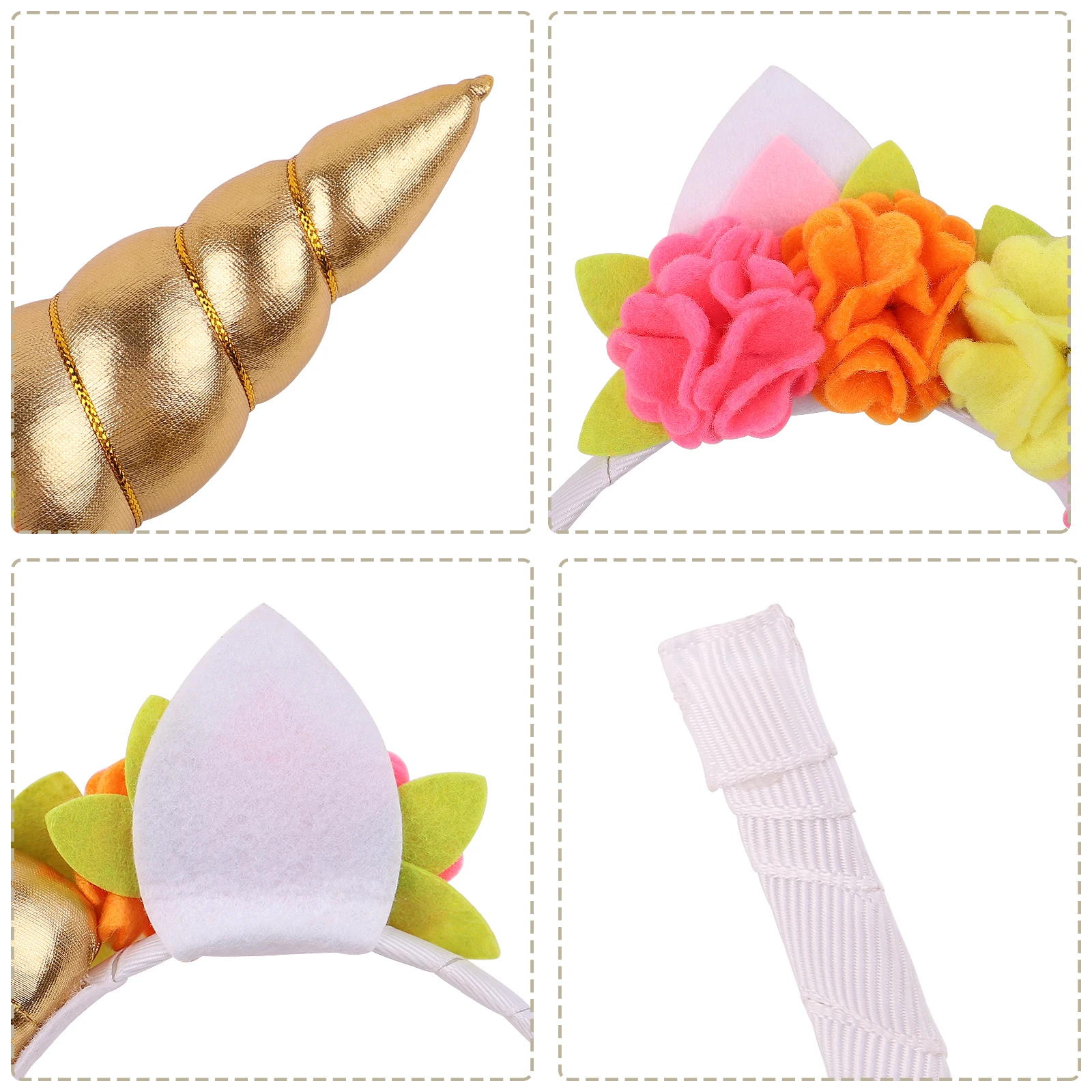 New Unicorn Horn Hairbands For Kids Girls Party Headwear Flower Ribbon Bows Headbands Cute Decor Baby Children Hair Accessories