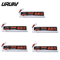 5PCS URUAV 3.8V 550mAh 80C/160C 1S HV 4.35V PH2.0 Plug Lipo Battery for Emax Tinyhawk Kingkong/LDARC TINY RC Drone Quadcopter