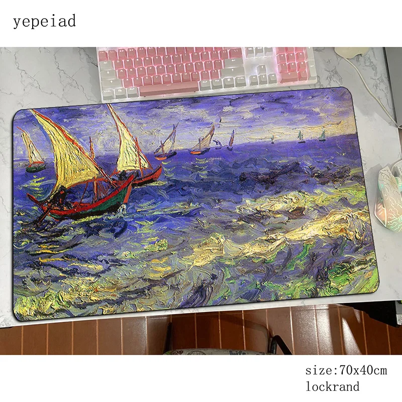 van gogh mousepad gamer thick 70x40cm gaming mouse pad large New arrival notebook pc accessories laptop padmouse ergonomic mat