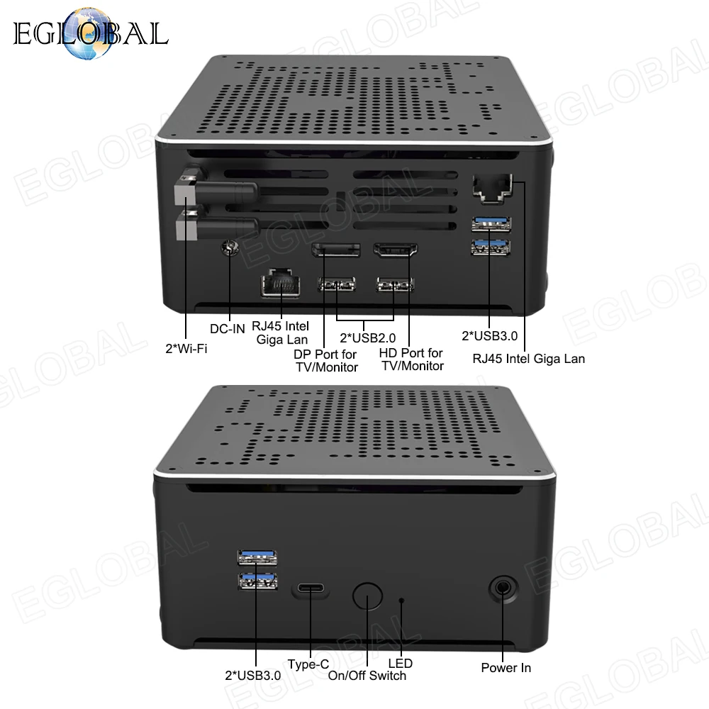 EGLOBAL Gaming Computer Intel Core  i7-10870H Intel Xeon E-2176M M.2 NGFF NVME/SATA 22*80 SSD Support DP1.2