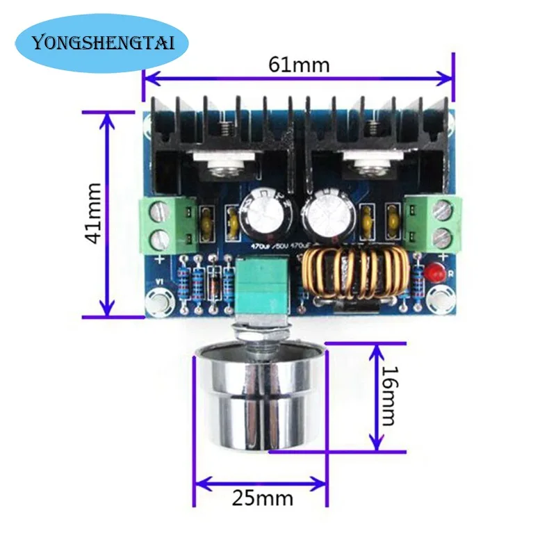 

DC-DC Step Down Buck Converter Power Supply Module XL4016 PWM Adjustable 4-40V To 1.25-36V Board Max 8A 200W