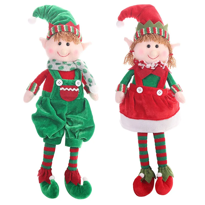 

2019 Xmas New Year Gifts Kids Merry Christmas Plush Elf Dolls Christmas Presents Toy Under the Tree for Home Party Decoration