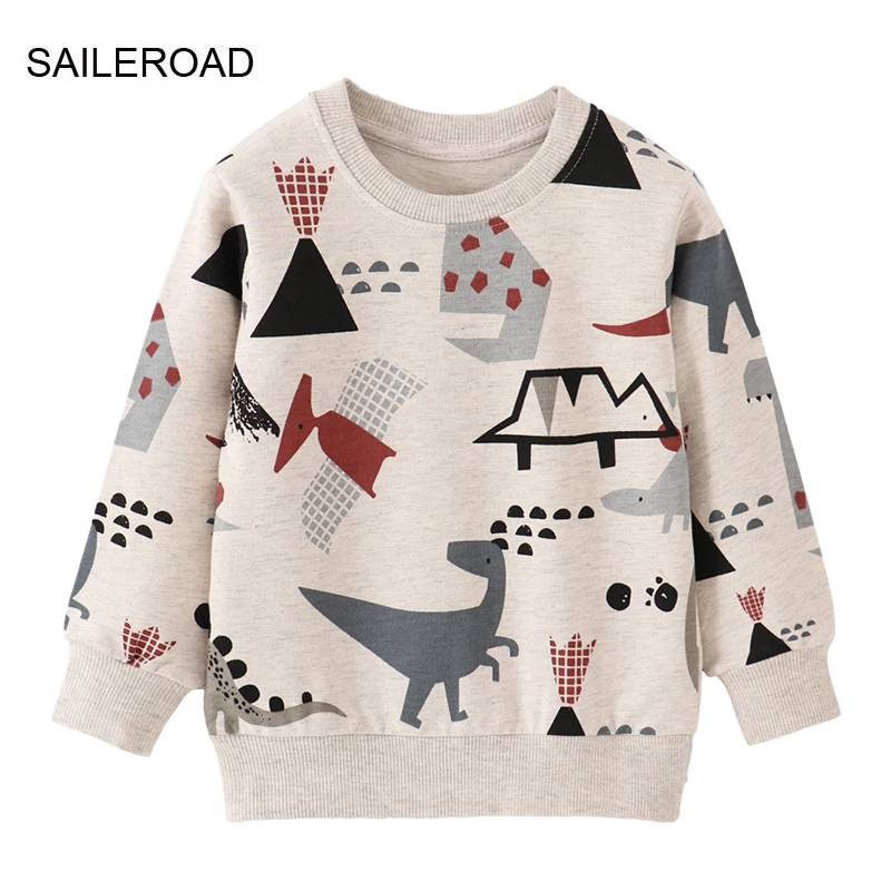 

SAILEROAD Spring New Boys 2-7 Years Clothes Cotton Outerwear Cartoon Dinosaurs Baby Tops Girls Kids Toddler Hoodie Sweatshirts