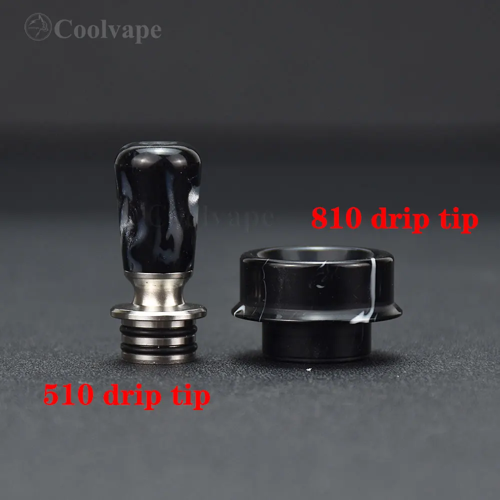 Punta de goteo MTL 510 810 punta de goteo de resina 3mm de ancho accesorios de punta de goteo para taifun gtr rta qp kali v2 rda atomizador RTA RBA