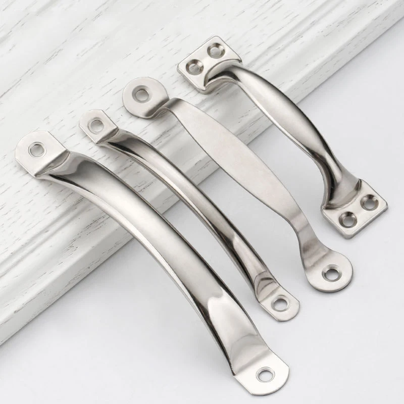 

Большие товары для дома, Современная Минималистичная дверная ручка из нержавеющей стали, декоративные ручки для мебели, шкафа, ванной комнаты, выдвижных ящиков, 2 шт.