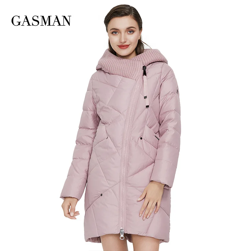 GASMAN 2022 New Winter Jacket Women's Hooded Warm Long Thick Coat Hooded Parka Female Warm Collection Down Jacket 1702